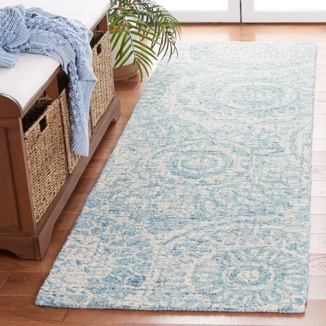 Safavieh Abstract 2'-3" x 10'-0" Rug in Ivory / Blue