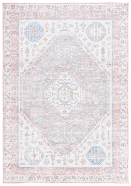 Safavieh Bayside 4'-0" x 6'-0" Rug in Ivory / Blue Pink