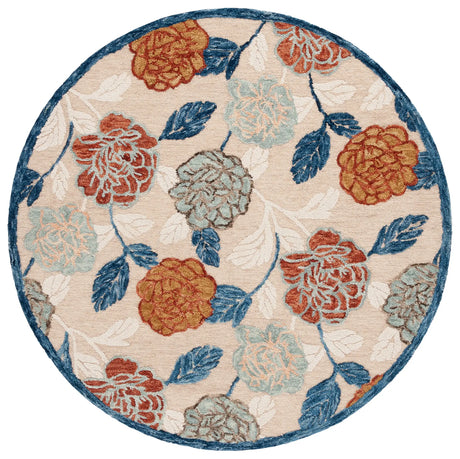Safavieh Blossom 6'-0" x 6'-0" Rug in Beige / Red