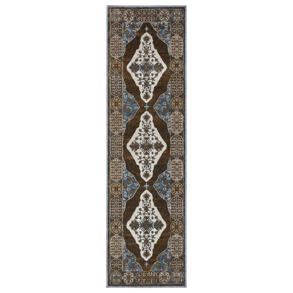 Oriental Weavers Sphinx Ellington Ell06 Rust/ Blue Rug - runner