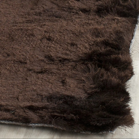 Safavieh Shag 4'-0" x 6'-0" Rug in Chocolate