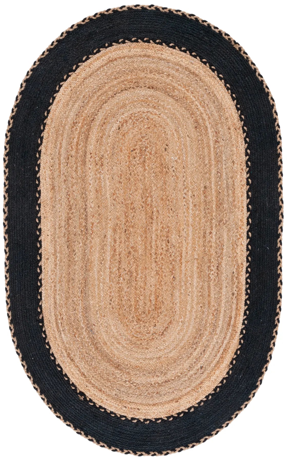 Safavieh Natural Fiber 5'-0" x 8'-0" Rug in Natural / Black