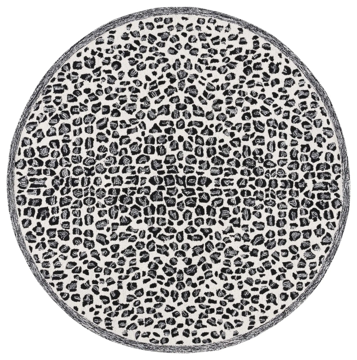 Safavieh Metro 6'-0" x 6'-0" Rug in Black / Ivory