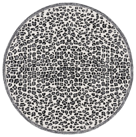 Safavieh Metro 6'-0" x 6'-0" Rug in Black / Ivory