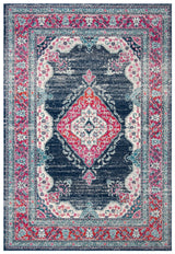 Safavieh Evoke 4'-0" x 6'-0" Rug in Navy / Fuchsia