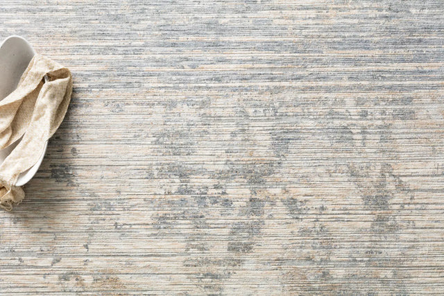 Loloi Pandora Pan-06 Ivory / Blue Rugs - styled aerial 1