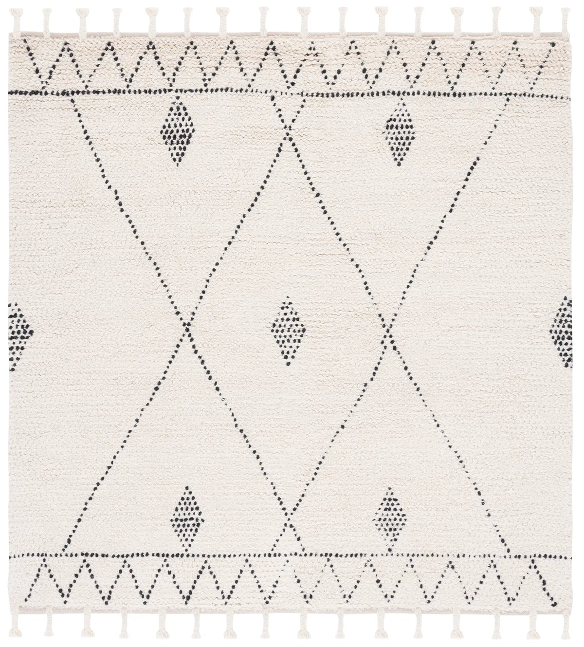 Safavieh Casablanca 6'-0" x 6'-0" Rug in Ivory / Black