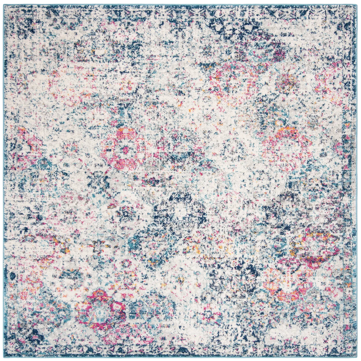 Safavieh Madison 6'-7" x 6'-7" Rug in Navy / Teal