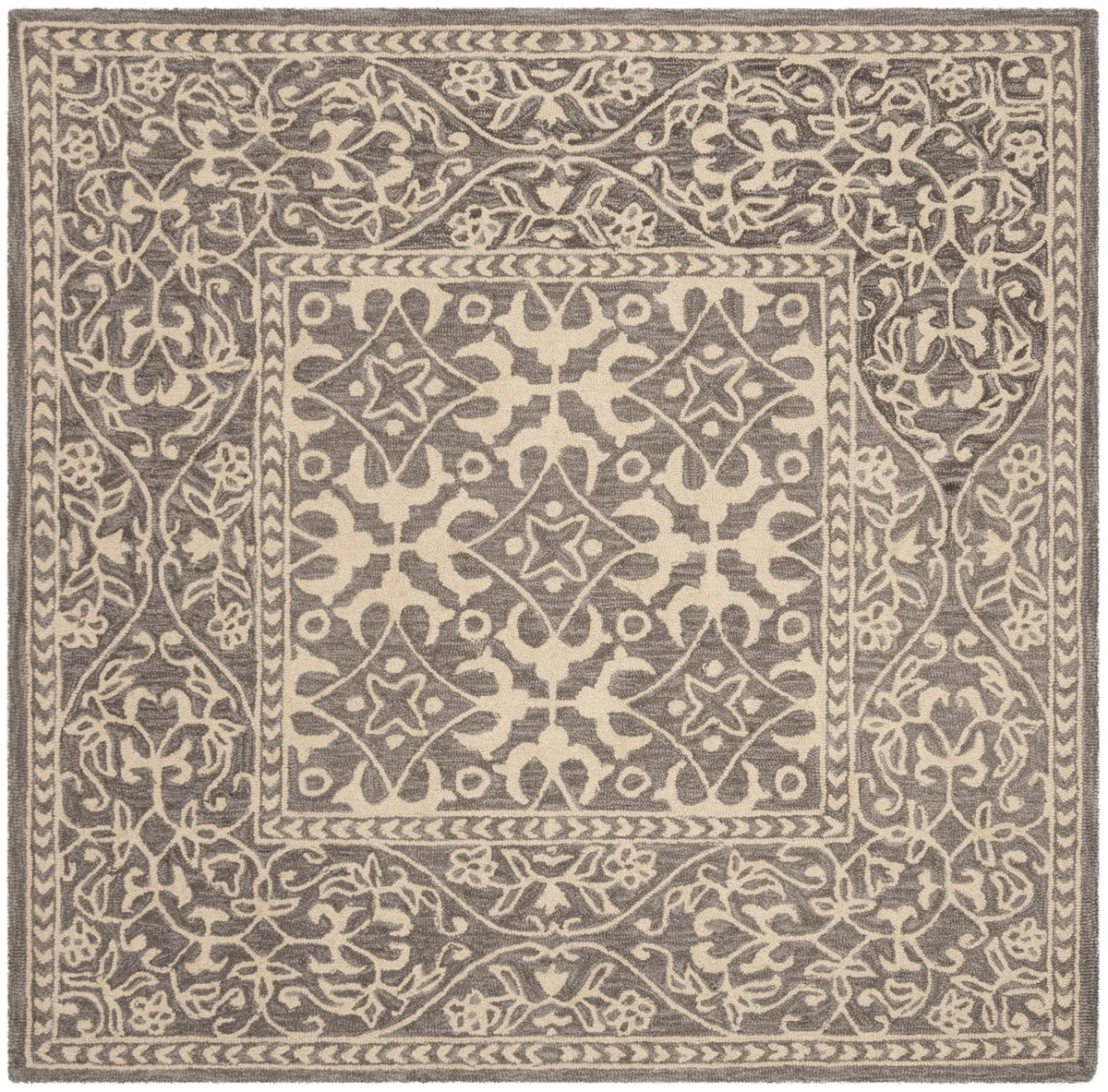 Safavieh Suzani 5'-0" x 5'-0" Rug in Grey / Beige