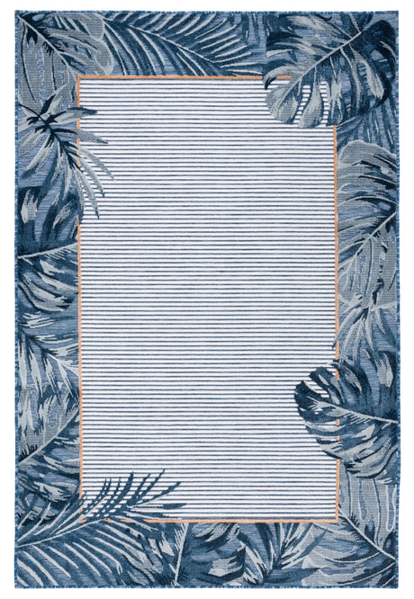 Safavieh Cabana 4'-0" x 6'-0" Rug in Ivory / Navy