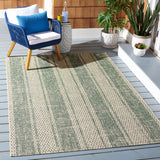 Safavieh Courtyard 4'-0" x 5'-7" Rug in Beige / Dark Green