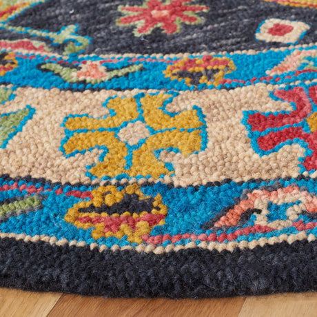 Safavieh Aspen 7'-0" x 7'-0" Rug in Charcoal / Blue