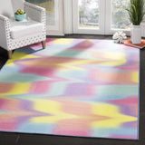 Safavieh Paint Brush 4'-4" x 6'-0" Rug in Fuchsia / Yellow