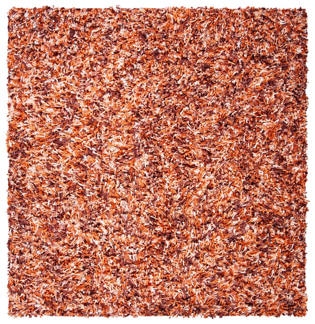 Safavieh Rio Shag 6'-0" x 6'-0" Rug in Rust / Ivory