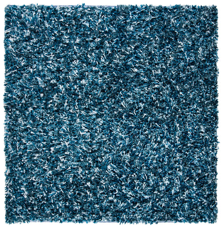 Safavieh Rio Shag 6'-0" x 6'-0" Rug in Navy / Ivory