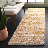 Safavieh Hudson Shag 2'-3" x 8'-0" Rug in Ivory / Gold