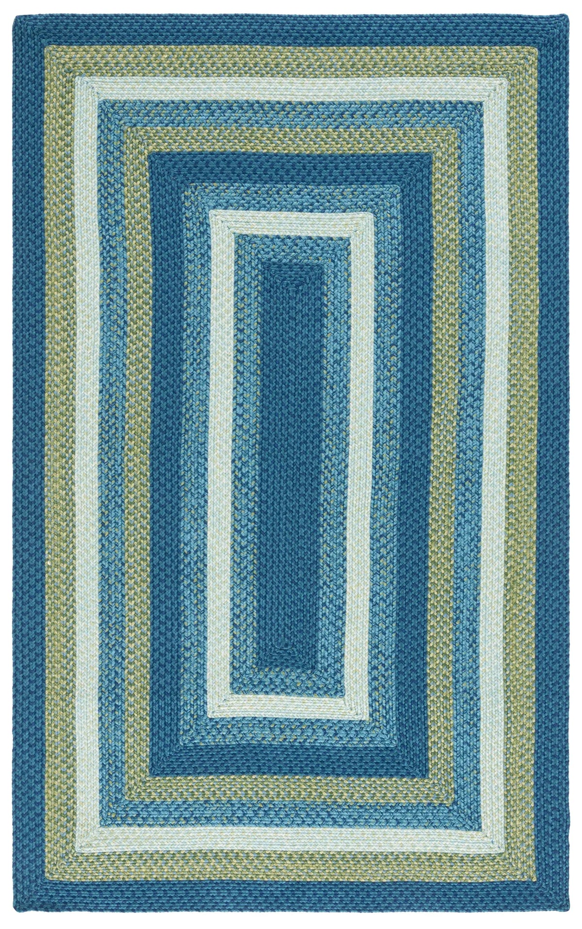 Safavieh Braided 4'-0" x 6'-0" Rug in Aqua / Green