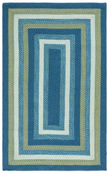 Safavieh Braided 4'-0" x 6'-0" Rug in Aqua / Green