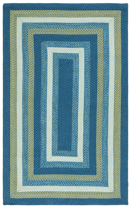 Safavieh Braided 4'-0" x 6'-0" Rug in Aqua / Green