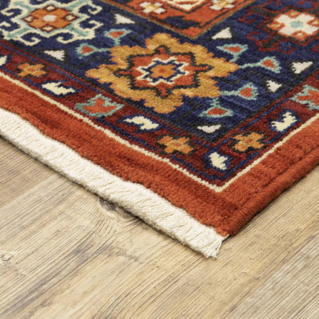 Oriental Weavers Sphinx Lilihan 2061V Red/ Blue Rugs - corner detail