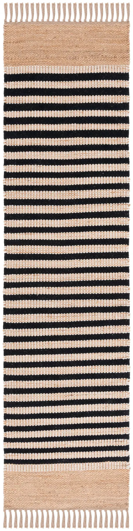 Safavieh Natural Fiber 2'-3" x 9'-0" Rug in Natural / Black