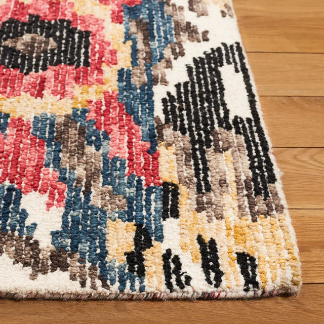 Safavieh Ikat 4'-0" x 6'-0" Rug in Black / Red
