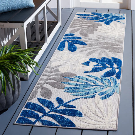 Safavieh Cabana 2'-0" x 10'-0" Rug in Grey / Blue