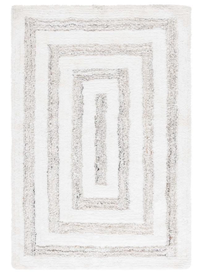 Safavieh Glory Shag 4'-0" x 6'-0" Rug in Ivory / Beige