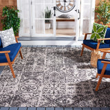Safavieh Courtyard 8'-0" x 11'-0" Rug in Black / Beige