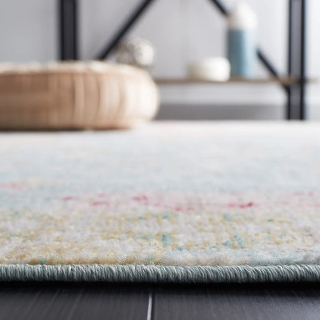 Safavieh Phoenix 500 4'-5" x 6'-5" Rug in Blue / Rust