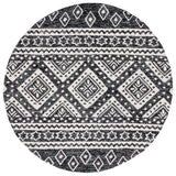 Safavieh Micro-Loop 5'-0" x 5'-0" Rug in Black / Ivory