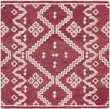 Safavieh Abstract 6'-0" x 6'-0" Rug in Red / Ivory