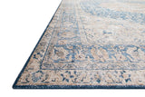 Loloi Layla Lay-07 Blue / Tangerine Rugs - rug corner