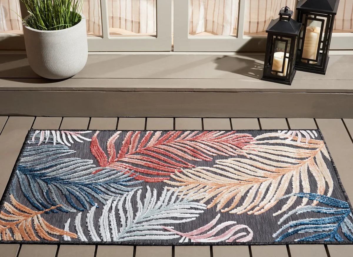 Safavieh Cabana 2'-7" x 5'-0" Rug in Black / Rust