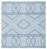 Safavieh Striped Kilim 7'-0" x 7'-0" Rug in Light Blue / Ivory