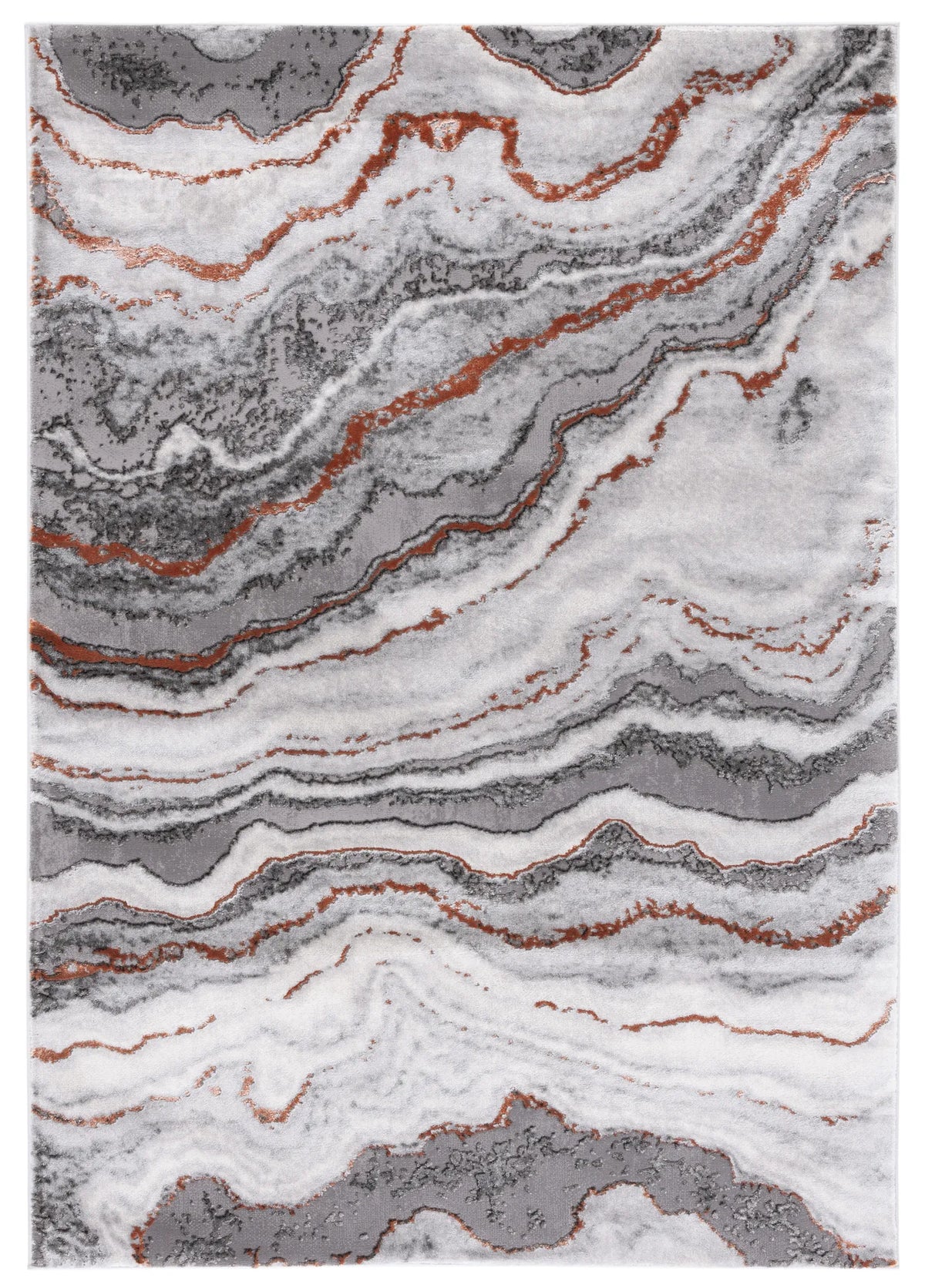 Safavieh Craft 4'-0" x 6'-0" Rug in Grey / Orange