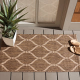 Safavieh Courtyard 2'-0" x 3'-7" Rug in Brown / Beige
