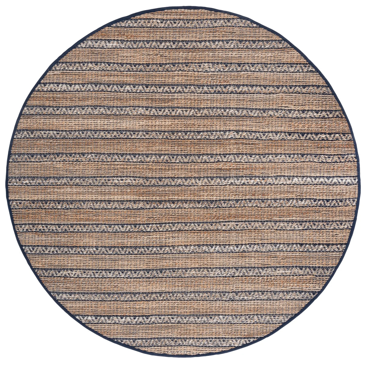 Safavieh Natural Fiber 7'-0" x 7'-0" Rug in Navy / Natural