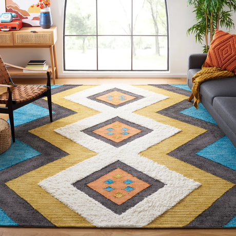 Safavieh Kenya 6'-0" x 9'-0" Rug in Black / Ivory