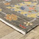 Oriental Weavers Lucca 8111K Grey/ Multi Rug - corner detail