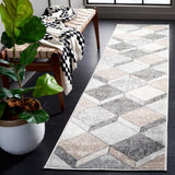 Safavieh Phoenix 500 2'-2" x 9'-0" Rug in Light Grey / Beige Charcoal