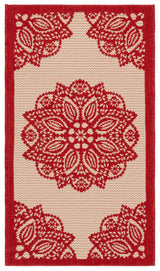 Safavieh Courtyard 2'-0" x 3'-7" Rug in Beige / Red