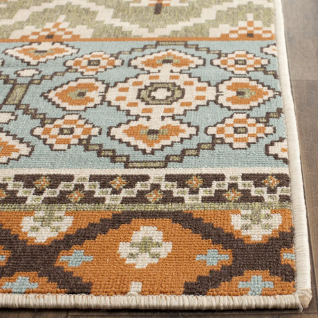 Safavieh Veranda 2'-3" x 10'-0" Rug in Green / Terracotta