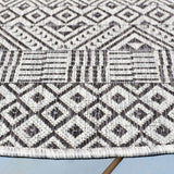 Safavieh Courtyard 10'-0" x 10'-0" Rug in Grey / Black