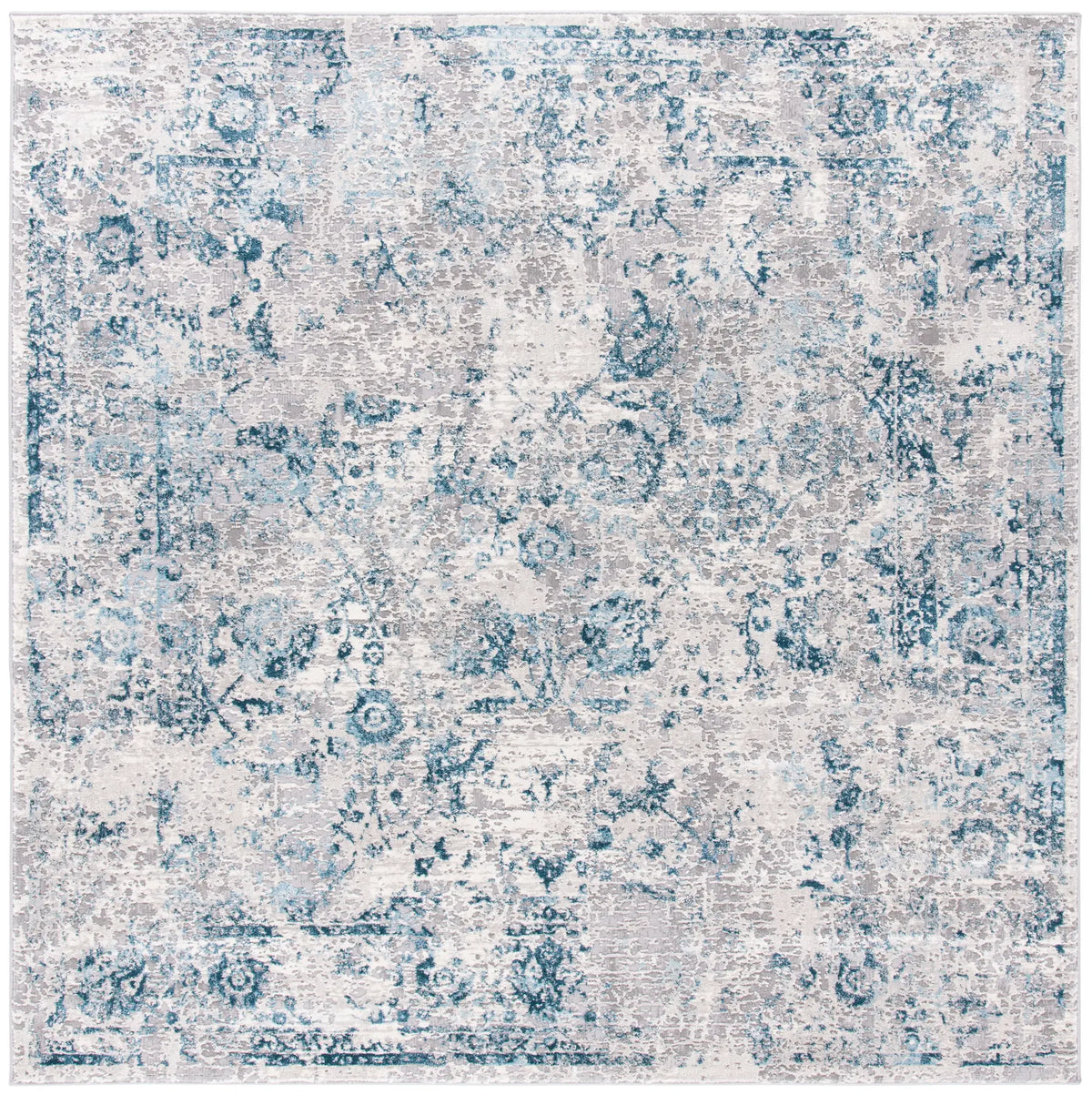 Safavieh Meadow 500 6'-7" x 6'-7" Rug in Grey / Blue