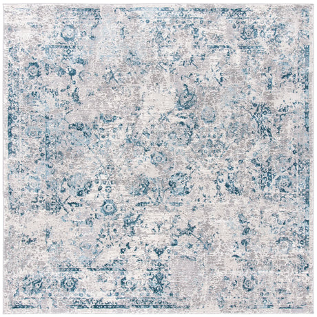 Safavieh Meadow 500 6'-7" x 6'-7" Rug in Grey / Blue