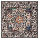 Safavieh Aspen 5'-0" x 5'-0" Rug in Black / Rust