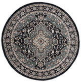Safavieh Lyndhurst 5'-3" x 5'-3" Rug in Anthracite / Teal