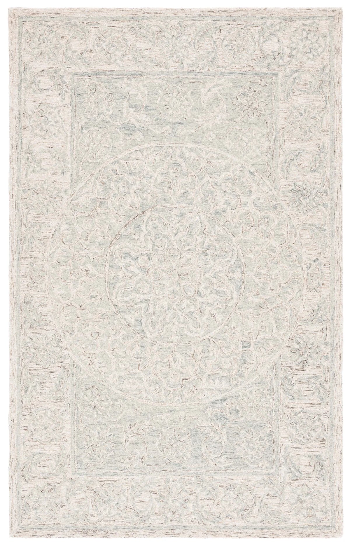 Safavieh Micro-Loop 4'-0" x 6'-0" Rug in Light Blue / Beige
