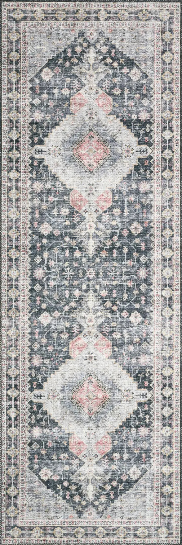 Loloi Skye Sky-02 Charcoal/Multi Rugs - runner flat